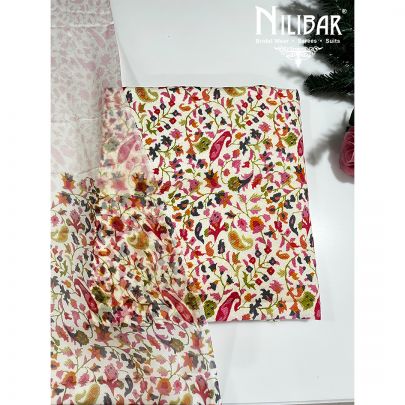 Cream Linen Unstitched Suit 