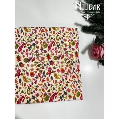 Cream Linen Unstitched Suit 