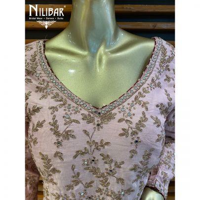 Pastel Pink Silk Garara Suit