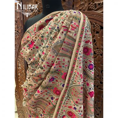 Beige Georgette Dupatta.