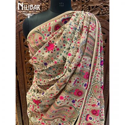 Beige Georgette Dupatta.