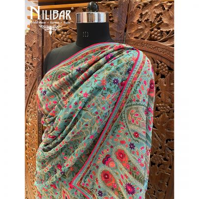Sea Green Georgette Dupatta