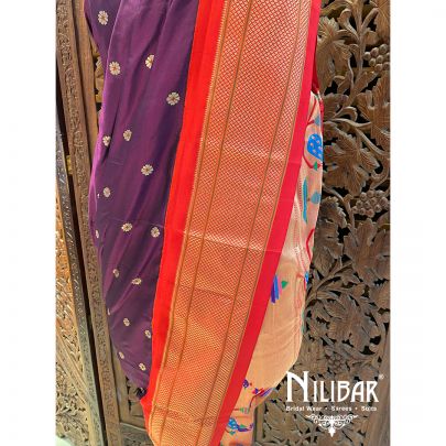 Purple Silk Dupatta