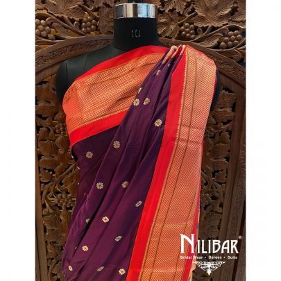 Purple Silk Dupatta