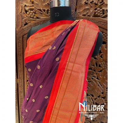 Purple Silk Dupatta