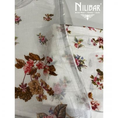 White Linen Unstitched Suit 