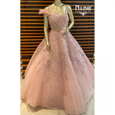 Lemonade Pink Net Gown