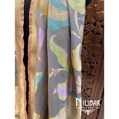Grey Silk Dupatta