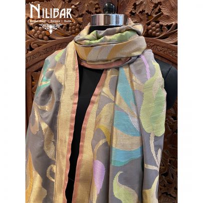 Grey Silk Dupatta