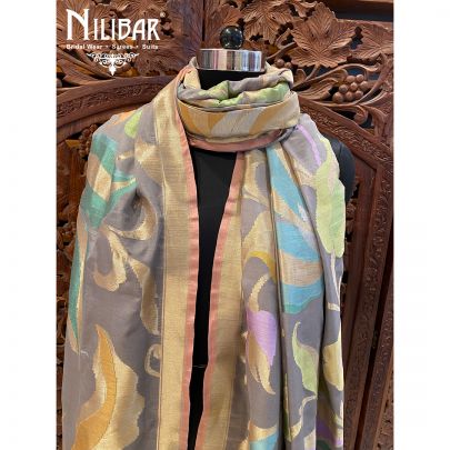 Grey Silk Dupatta