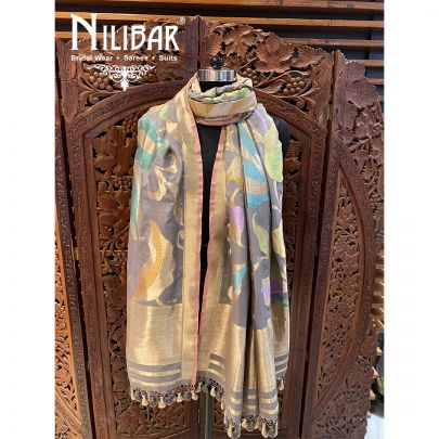 Grey Silk Dupatta