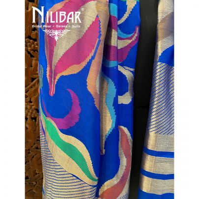 Blue Silk Dupatta