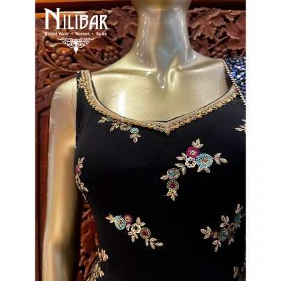 Black Georgette Sharara Suit Set