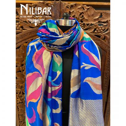 Blue Silk Dupatta