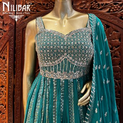 Jade Georgette Dhoti Suit Set