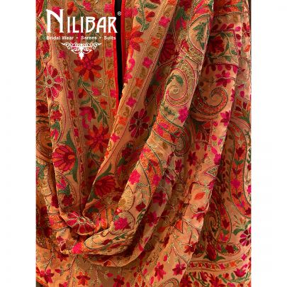 Peach Georgette Dupatta