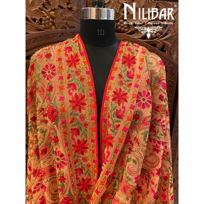 Peach Georgette Dupatta