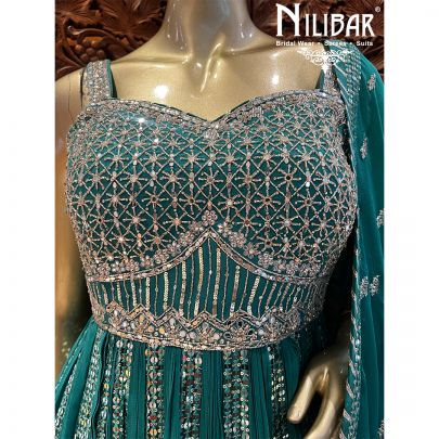 Jade Georgette Dhoti Suit Set