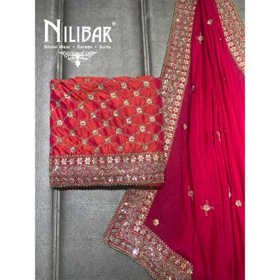 Hot Pink Crepe Unstitched suit
