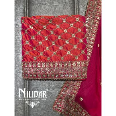 Hot Pink Crepe Unstitched suit