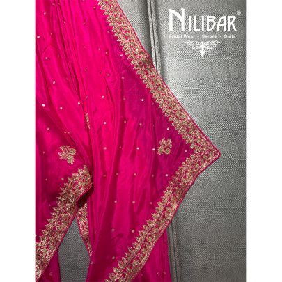 Magenta Silk Unstitched Suit