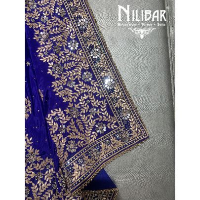 Royal Blue Crepe Unstitched Suit