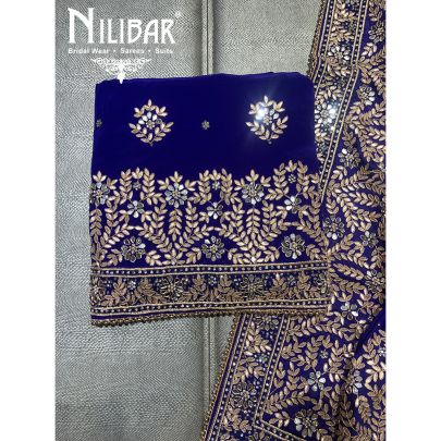 Royal Blue Crepe Unstitched Suit