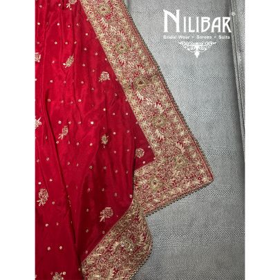 Red Crepe Unstitched Suit 