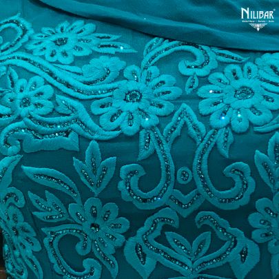 Peacock Green Georgette Dress