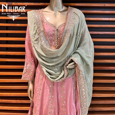 Pink Semi Silk Salwar Suit