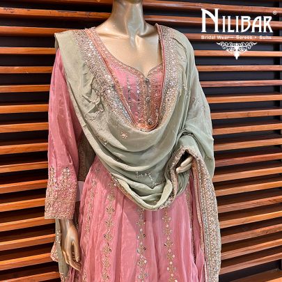 Pink Semi Silk Salwar Suit