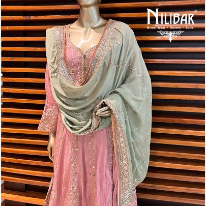 Pink Semi Silk Salwar Suit