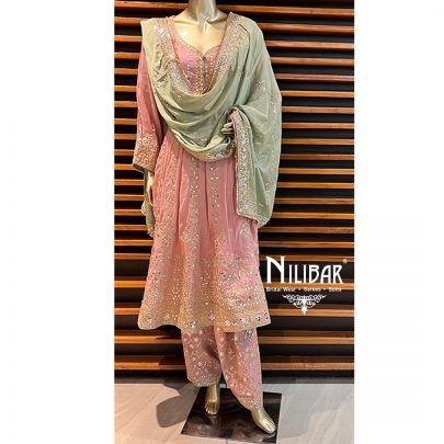 Pink Semi Silk Salwar Suit