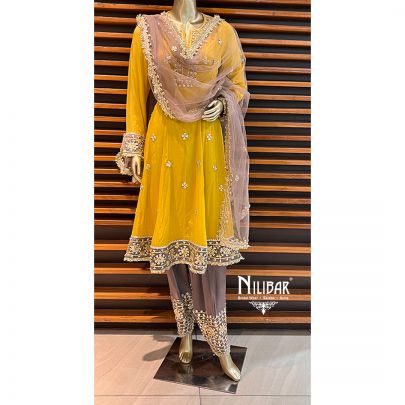 Mustard Semi Silk Salwar Suit