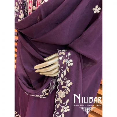 Regal Purple Georgette Salwar Suit