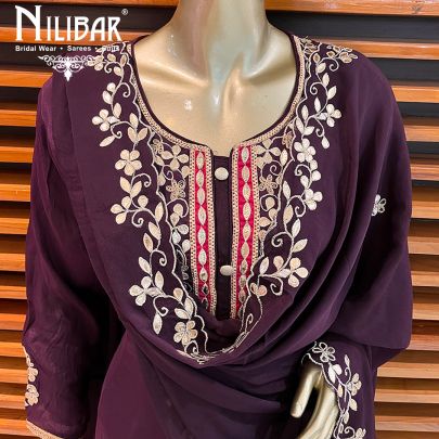 Regal Purple Georgette Salwar Suit