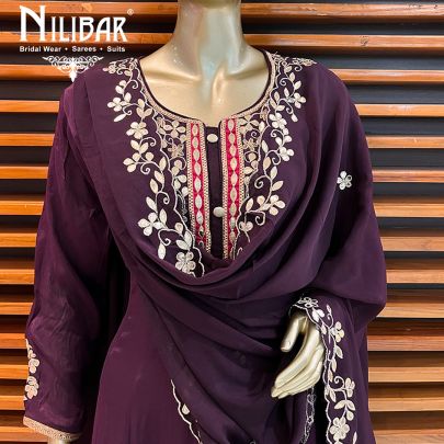 Regal Purple Georgette Salwar Suit
