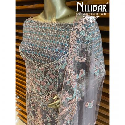 Lilac Net Palazzo Suit