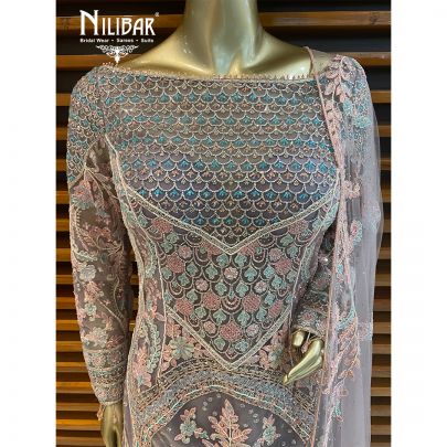 Lilac Net Palazzo Suit