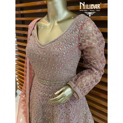 Pink Net Garara Suit