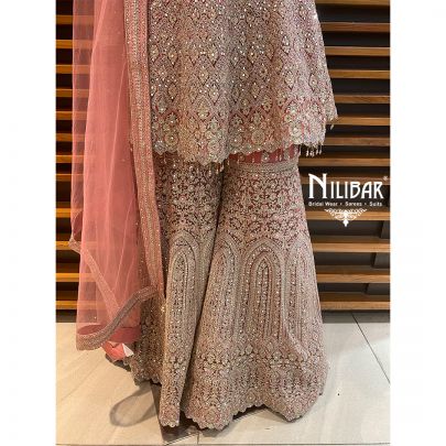 Pink Net Garara Suit