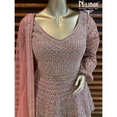 Pink Net Garara Suit