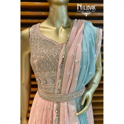 Baby Pink Georgette Anarkali