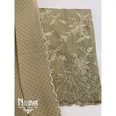 Mehendi Green Georgette Unstitched Suit 