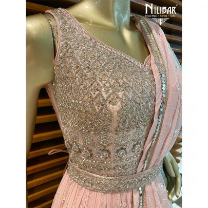 Baby Pink Georgette Anarkali