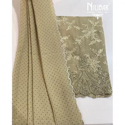 Mehendi Green Georgette Unstitched Suit 