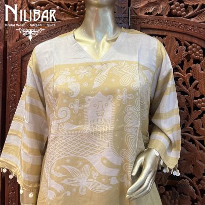 Fawn Muslim Cotton Co-ord Set