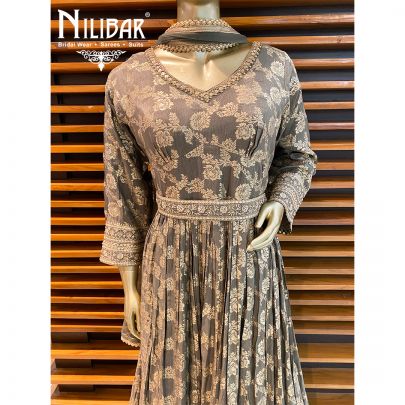 Tea green Georgette Anarkali Suit