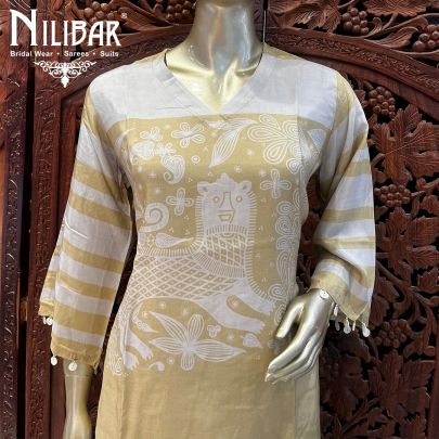 Fawn Muslim Cotton Co-ord Set