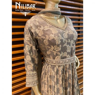 Tea green Georgette Anarkali Suit